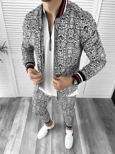 Trening barbati slim fit Pantaloni + Hanorac 10582 D5-5.1