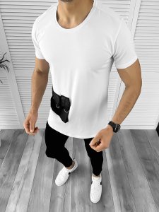 Tricou barbati alb slim fit Vagabond B1949 V2-5 V3-5