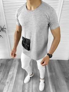 Tricou barbati gri slim fit Vagabond B1949 V2-5.1