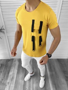 Tricou barbati galben slim fit Vagabond B1950 V5-4.4