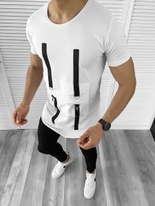 Tricou barbati alb slim fit Vagabond B1954 P11-4.2/K7-3