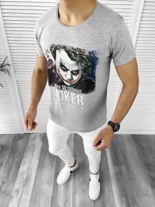 Tricou barbati gri slim fit B1703 P3-5.3