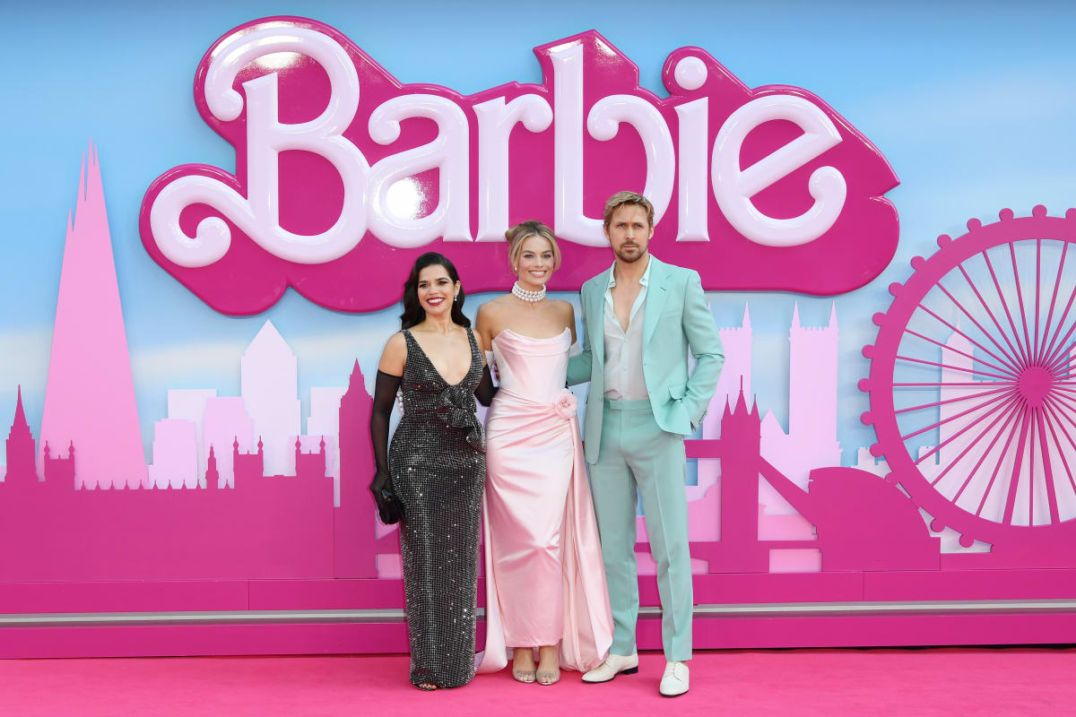 The FashionFilled 8216Barbie8217 Press Tour Continues With a Glamorous Pink Carpet in London