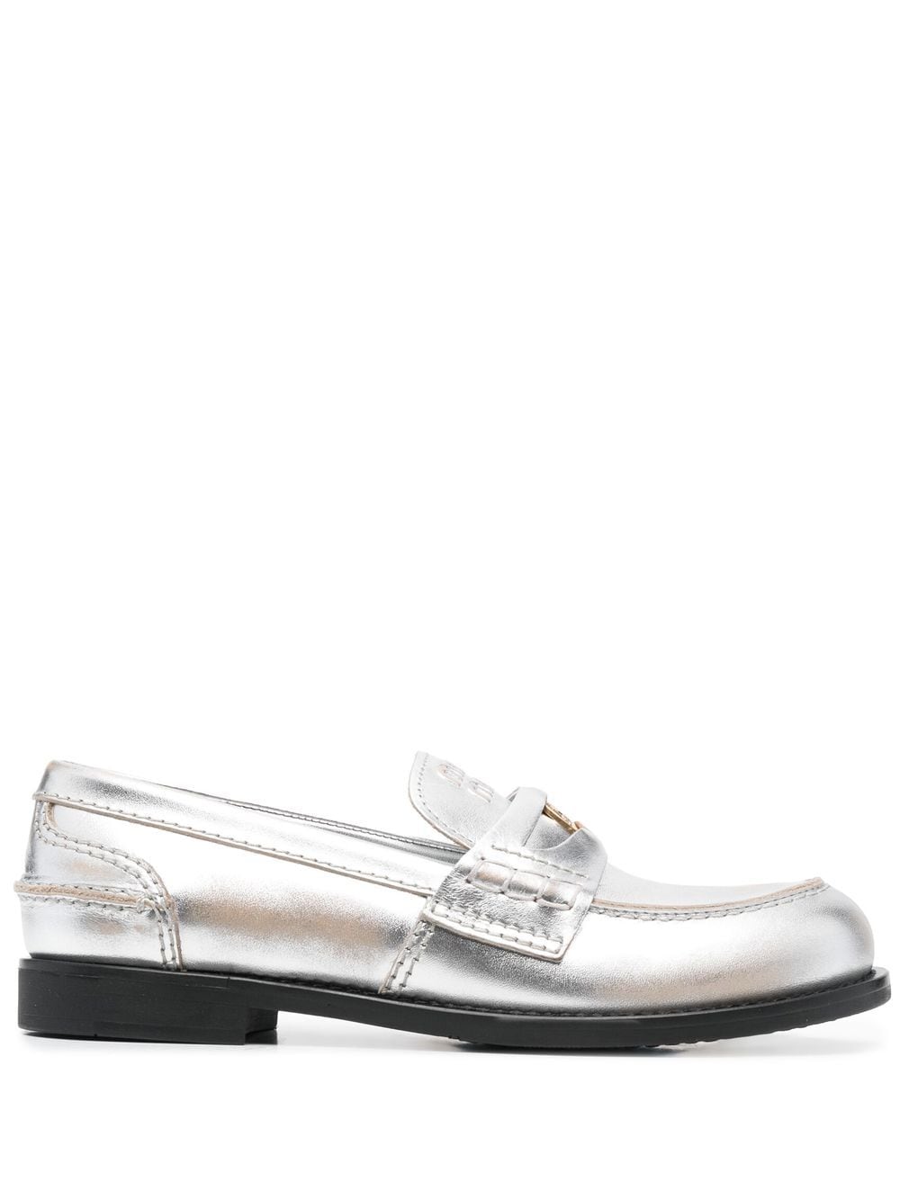 metallic leather penny loafers Profile Picture