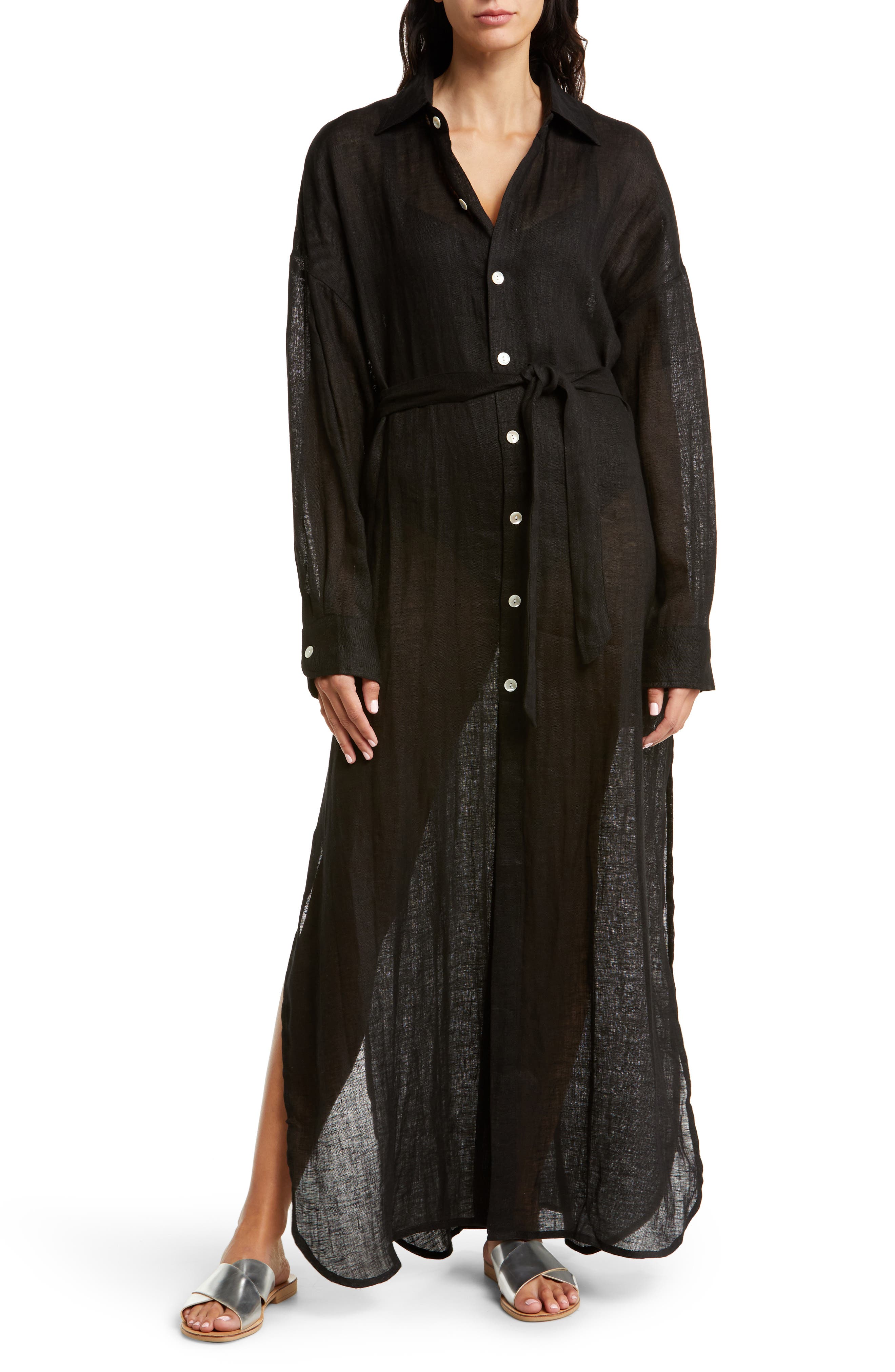 Playa Long Sleeve Linen Cover-Up Shirtdress Profile Picture