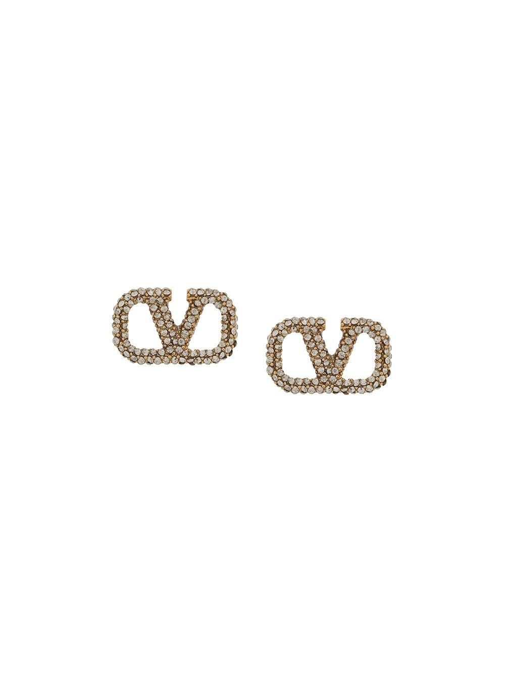 VLogo Signature crystal-embellished stud earrings Profile Picture