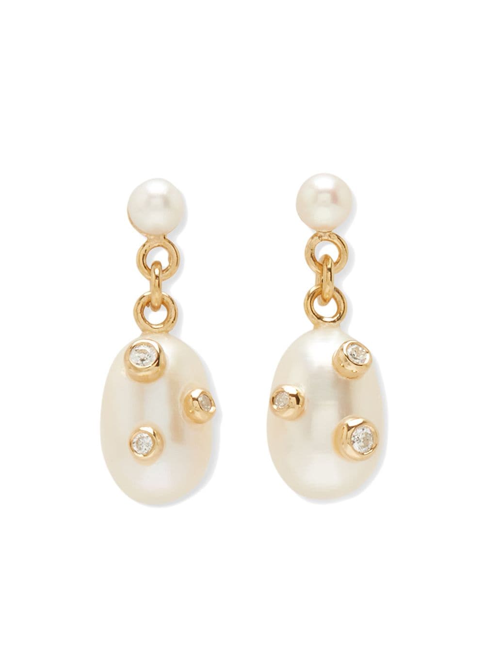 18kt yellow gold pearl drop earrings Profile Picture