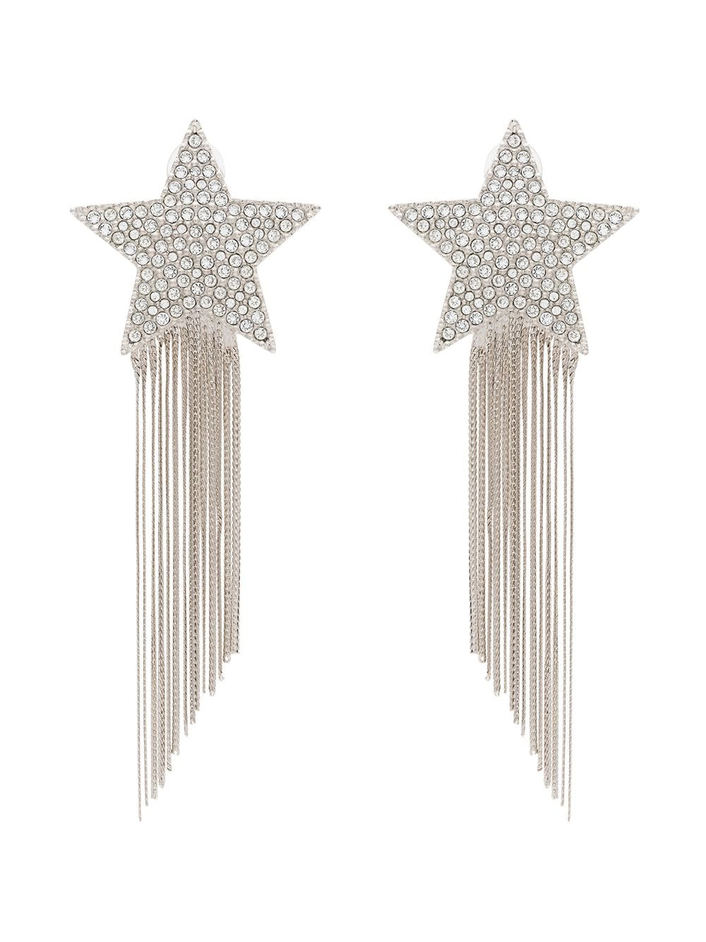 silver metallic shooting star tassel drop earrings Profile Picture